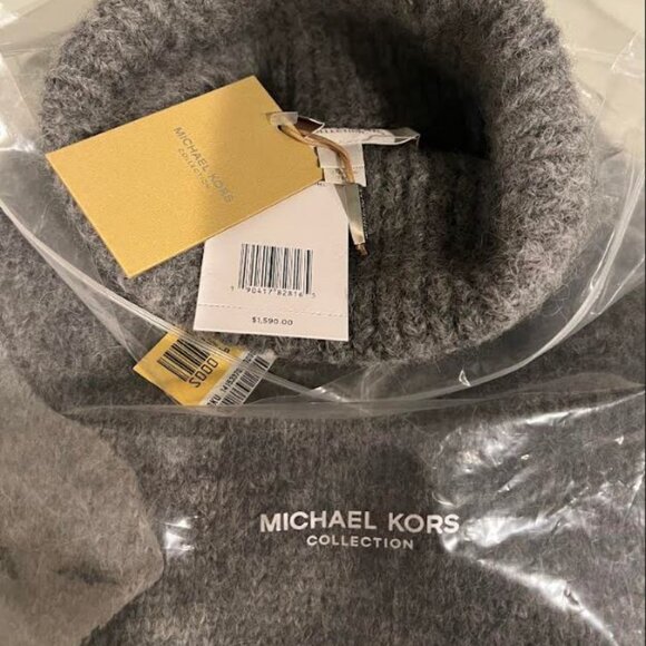 *NWT* $1590 MICHAEL KORS COLLECTION CELINE DECONSTRUCTED CUFF CASHMERE SWEATER_L - Picture 4 of 5